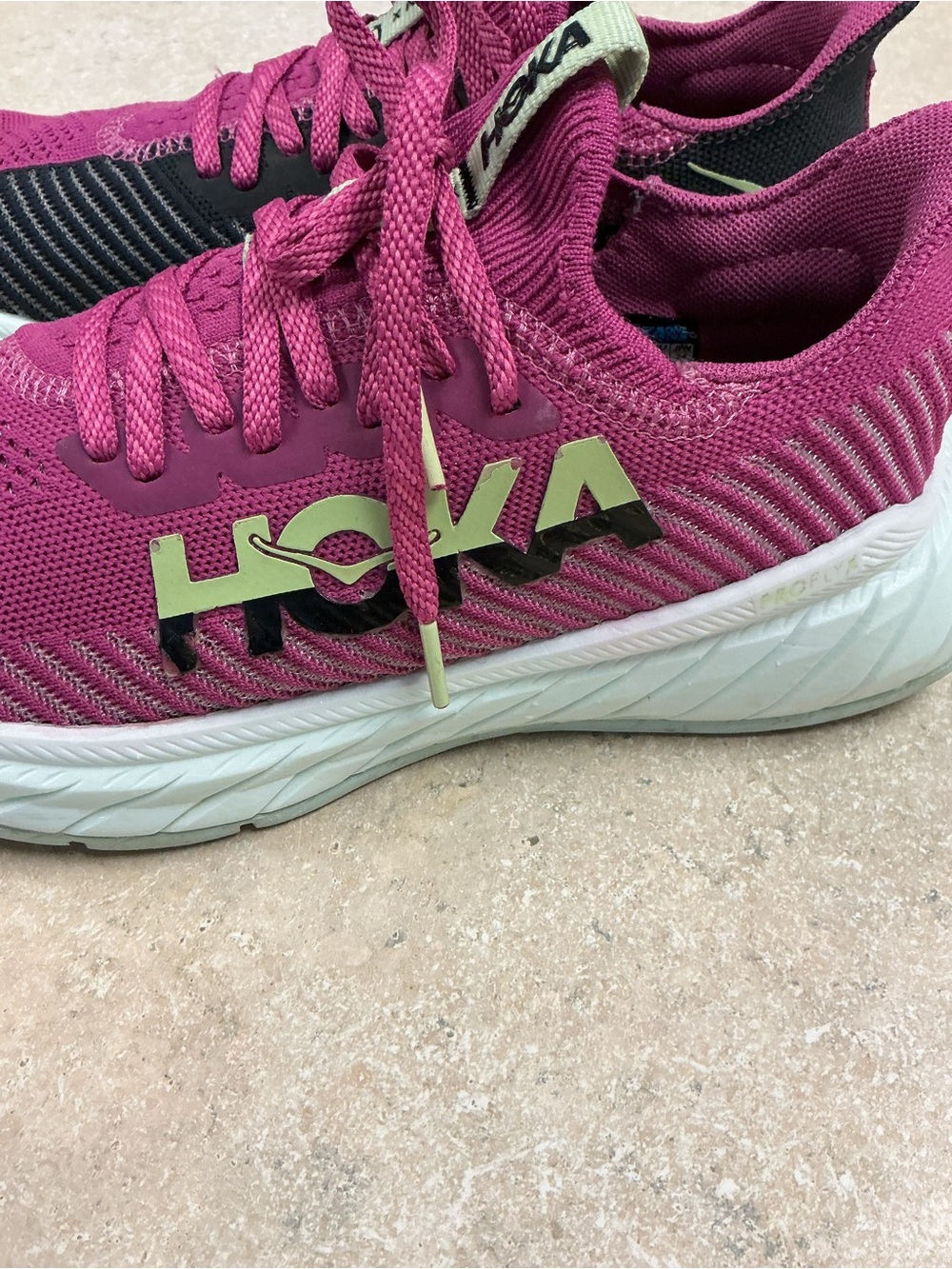 Hoka Carbon X 3 Women’s SZ 7 Running Shoe Festival Fuchsia/Black Hiking Trails - Picture 9 of 13